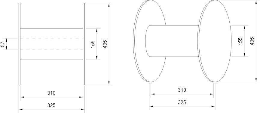 Sperrholzspule 402
